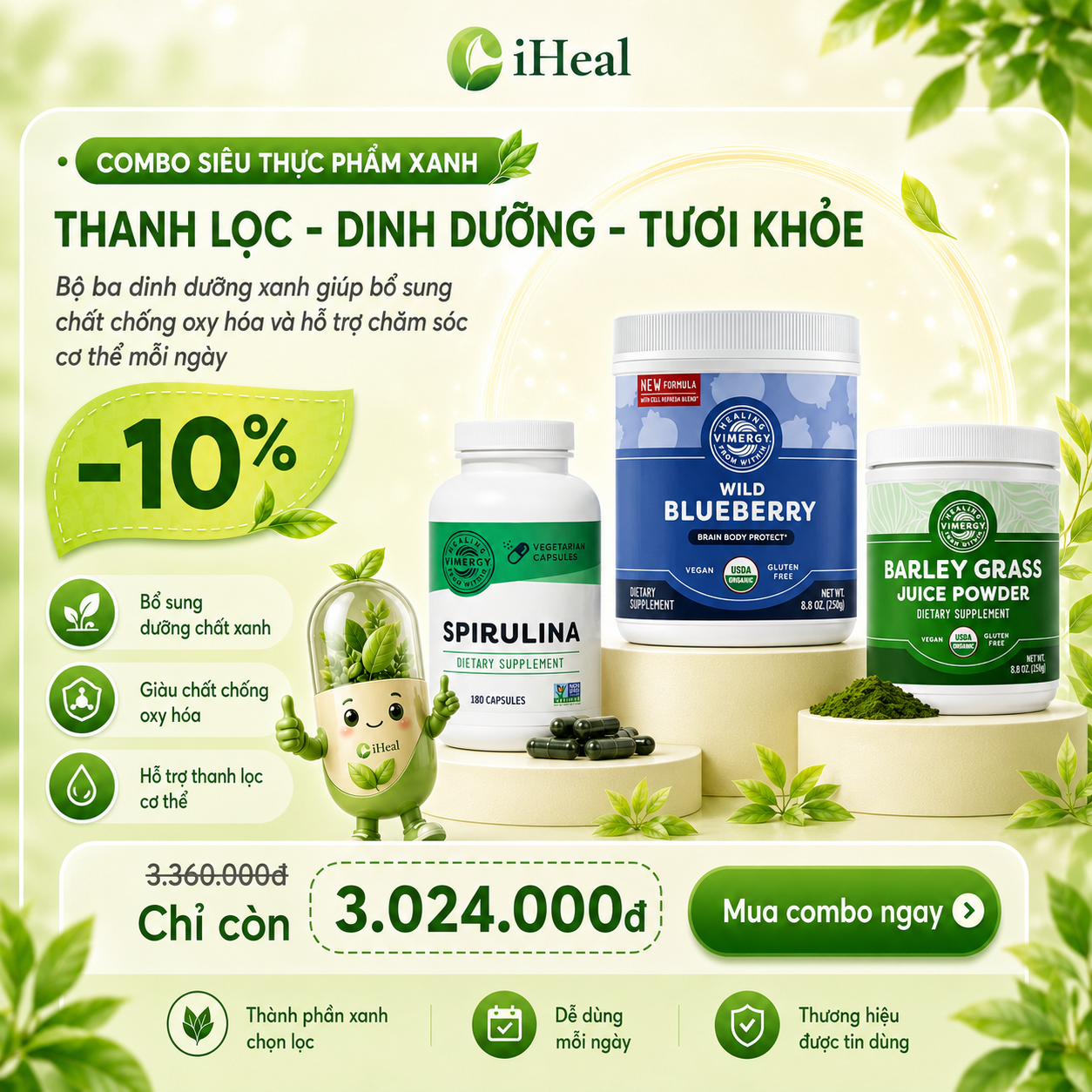 Combo siêu thực phẩm xanh