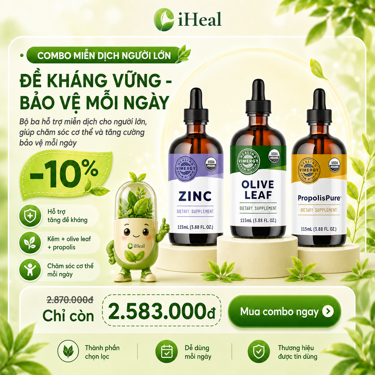 Combo miễn dịch người lớn iHeal